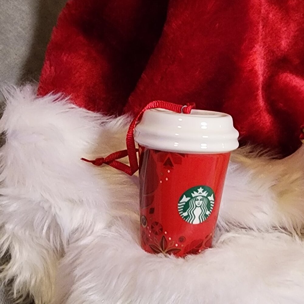 2013 Starbucks Christmas Holiday Ornament Ceramic Cup